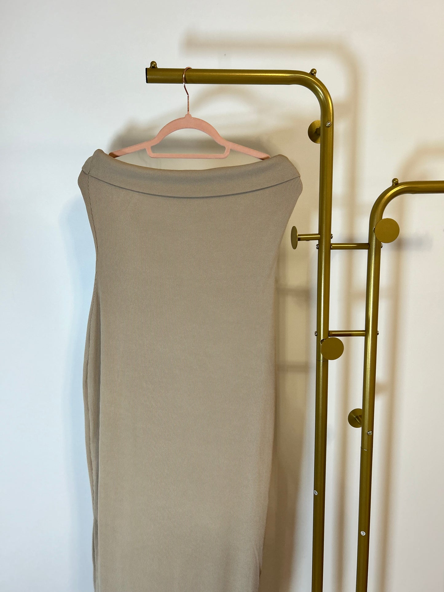 Prettygarden Strapless Bodycon Ribbed Maxi Dress - M